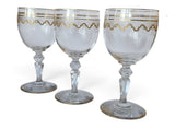 Antique Saint Louis French crystal Wine Glass in Beethoven pattern (3)