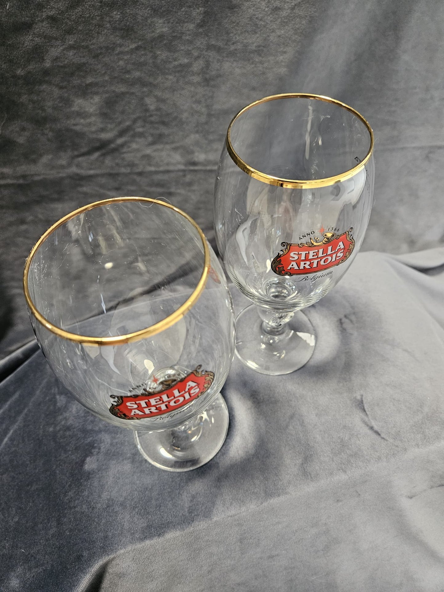 2 x Stella Artois Beer Glasses Icon 500ml LARGE (pint). Collectible from Belgium