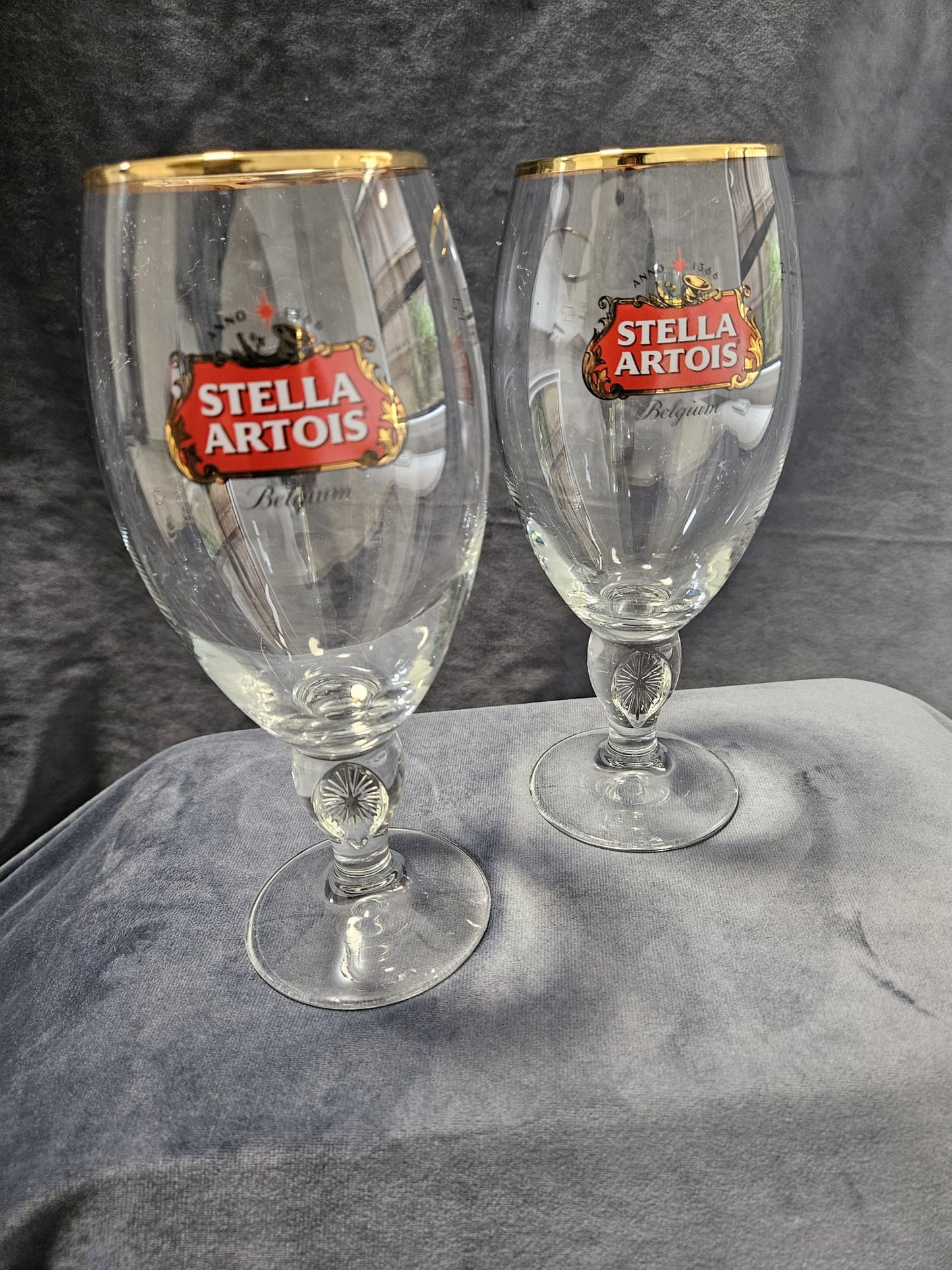 2 x Stella Artois Beer Glasses Icon 500ml LARGE (pint). Collectible from Belgium