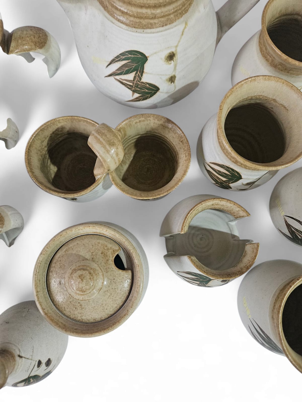 Vintage Stephen's Stonehaven Pottery 13pcs Coffee Set - Handcrafted Australian Studio