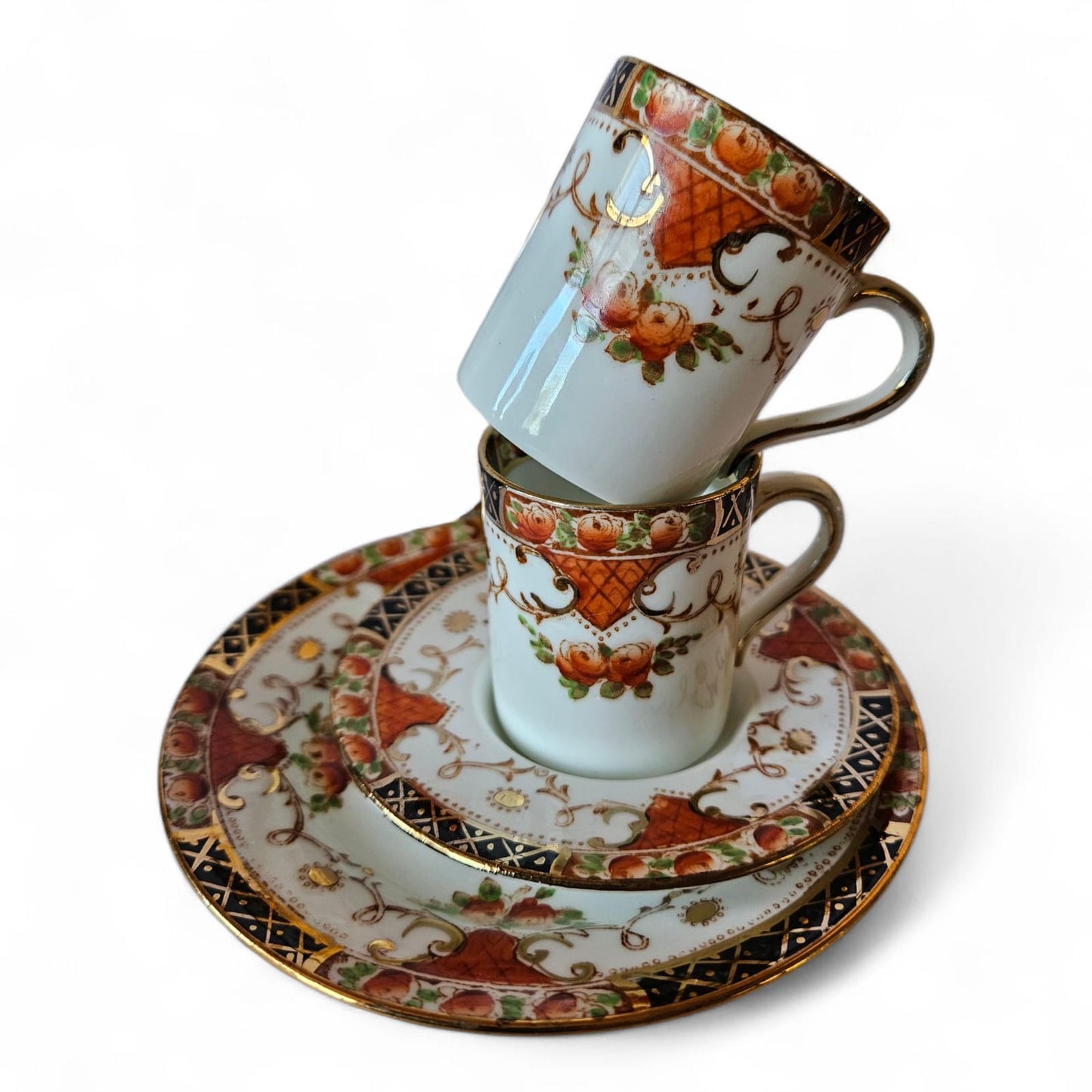 Antique Sutherland (1920s) Fine Bone China IMARI 14 pieces coffee set