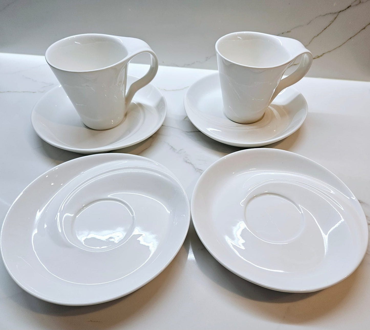 Symphony Alfresco Swirl Cappuccino Cup & Saucer Set of 4 Pcs