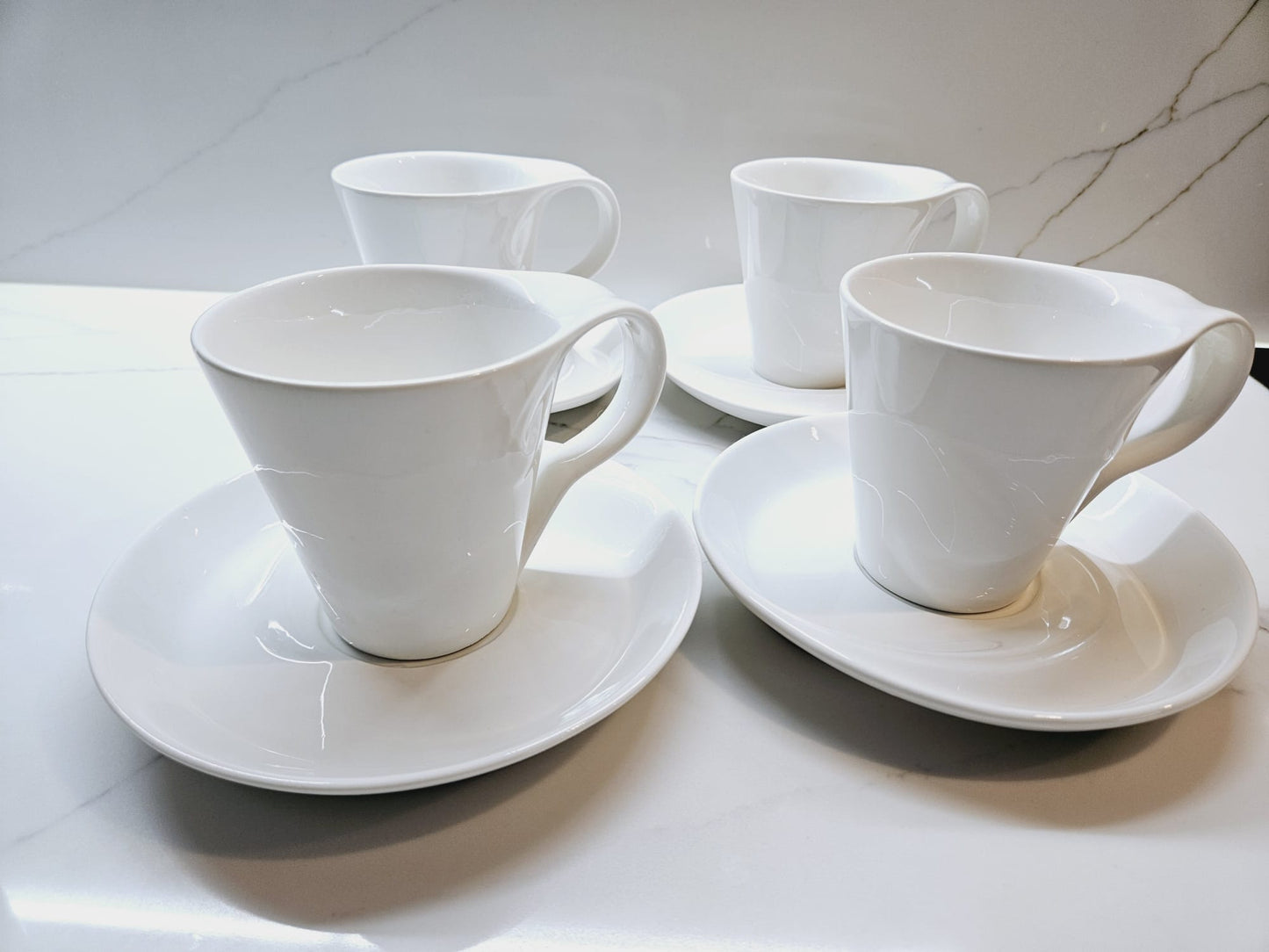 Symphony Alfresco Swirl Cappuccino Cup & Saucer Set of 4 Pcs