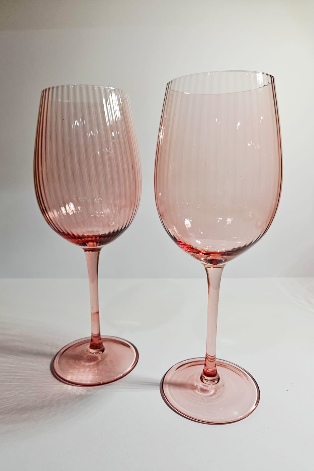 6pc Tempa Thalia 420ml Stemmed Crystal Wine Glass Goblet Set Pink Quartz