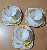 Art Deco Vintage China Tea Set Trio (3 sets) Taylor and Kent Longton #6087