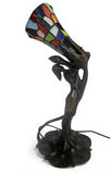 Vintage Art Nouveau Austrian Bronze Figural Lamp after Gustav Gurschner