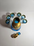 Vintage Murano "Tre Fuochi" Salvadori 24 ct Gold glass decanter and 6 shot glasses