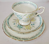 Vintage Tuscan R.H. & S.L. Bone China Flora Trio "Tresco" pattern
