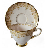 Vintage Tuscan Bone China "Montroe" Blush Pink & Gold 15 pcs Tea set 1940s
