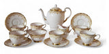 Vintage Tuscan Bone China "Montroe" Blush Pink & Gold 15 pcs Tea set 1940s