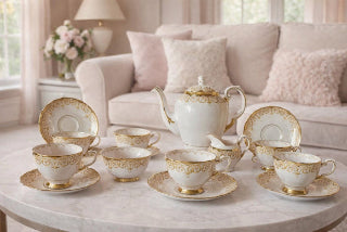 Vintage Rare Alfred Meakin England Medway Decor 14 pc coffee set