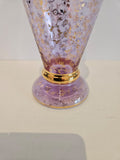 Exquisite Vecchia Murano Italy Glass Vase decorated with gilt foliage