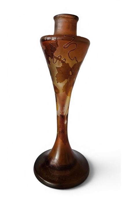 Emile Gallé Art Nouveau cameo glass vase, Nancy, France c.1900