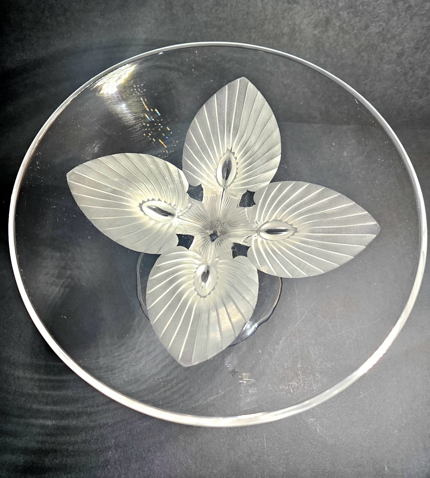 Lalique "Virginia" Peacock Compote by Marc Lalique c.1960