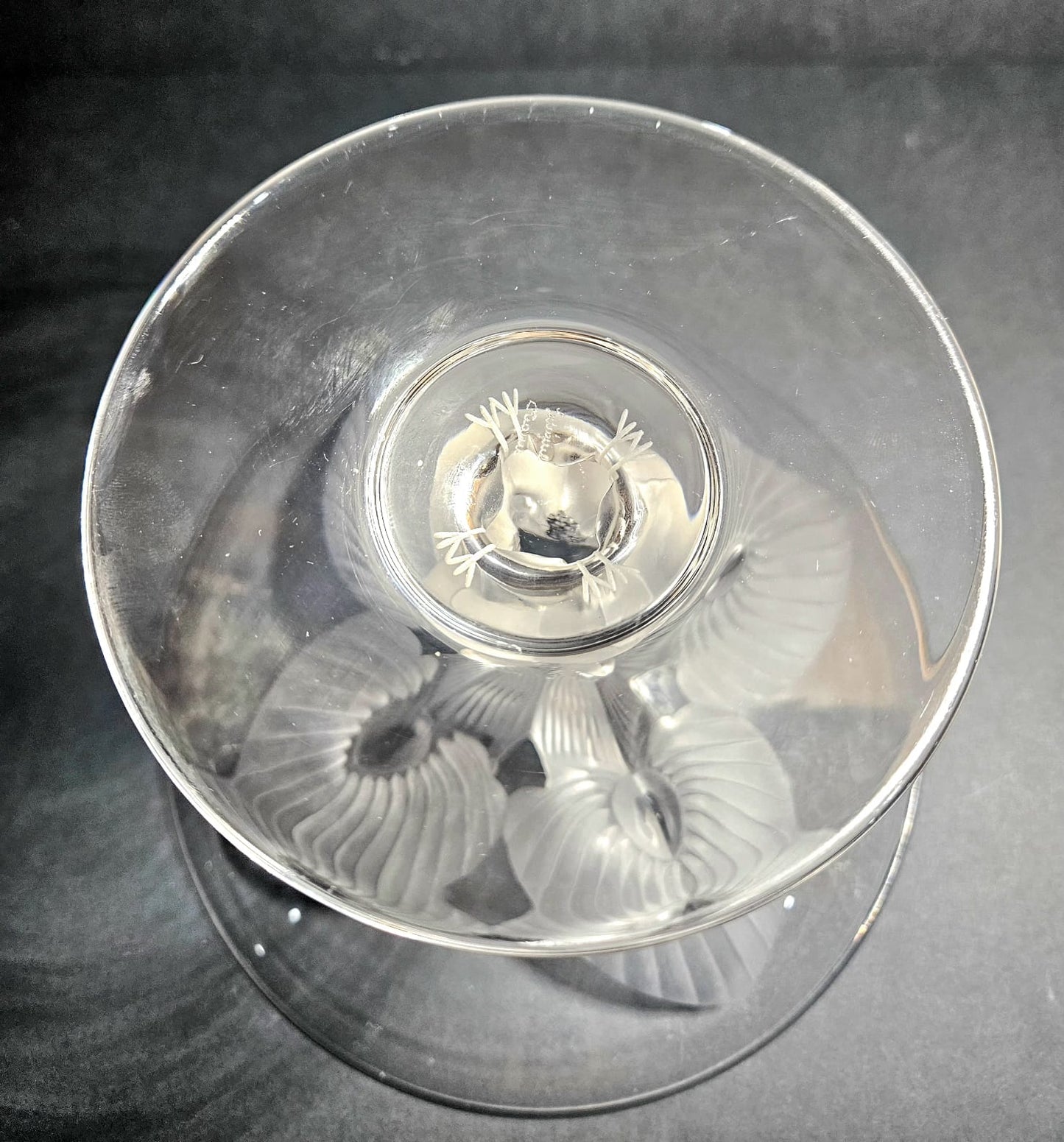 Lalique "Virginia" Peacock Compote by Marc Lalique c.1960