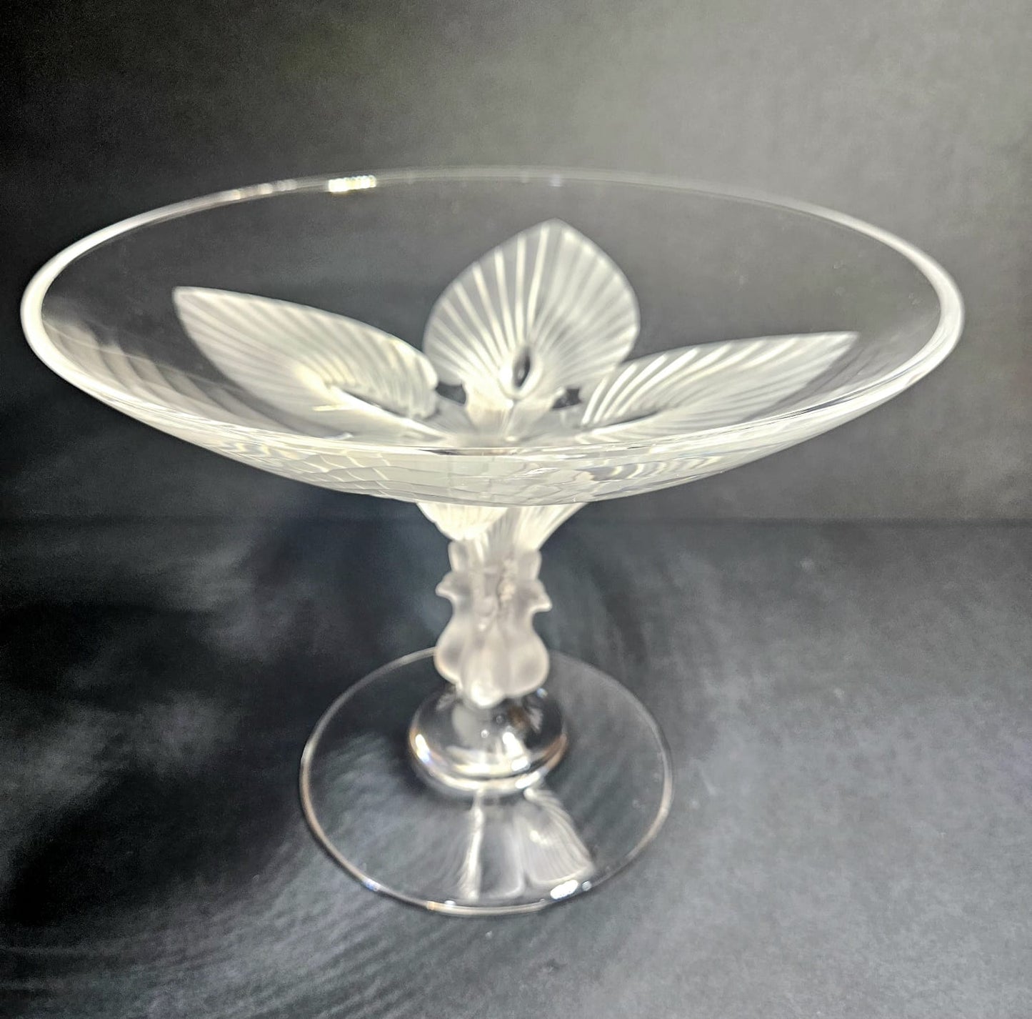 Lalique "Virginia" Peacock Compote by Marc Lalique c.1960