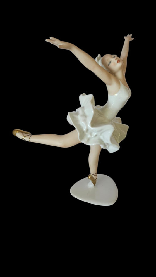 Rare Wallendorf Ballerina Figurine Porcelain GDR East Germany 1764