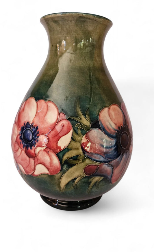 Walter Moorcroft Anemone (Green) 24 cm large vase