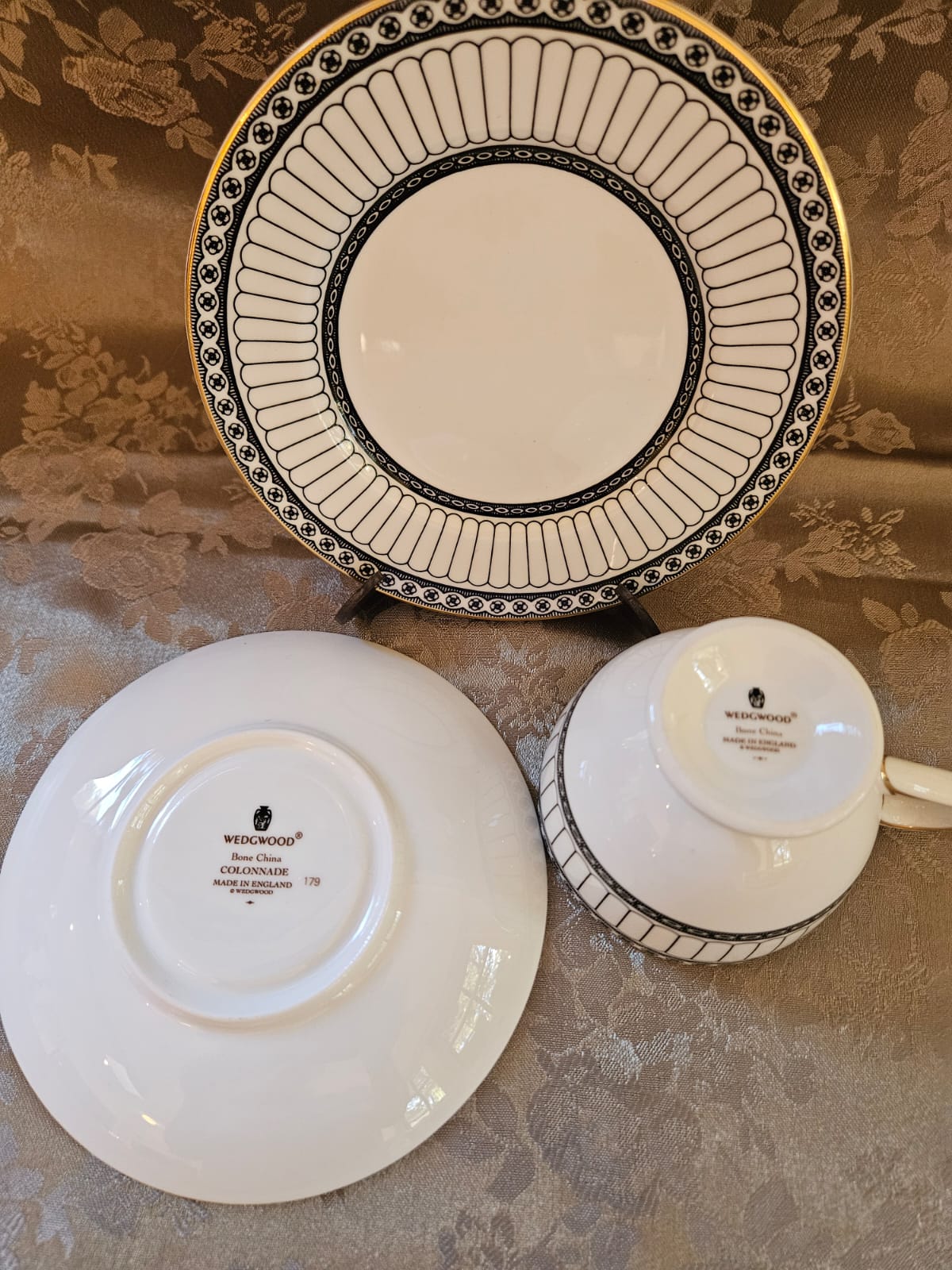 Wedgwood “Colonnade Black” Tea Set Trio - R4340