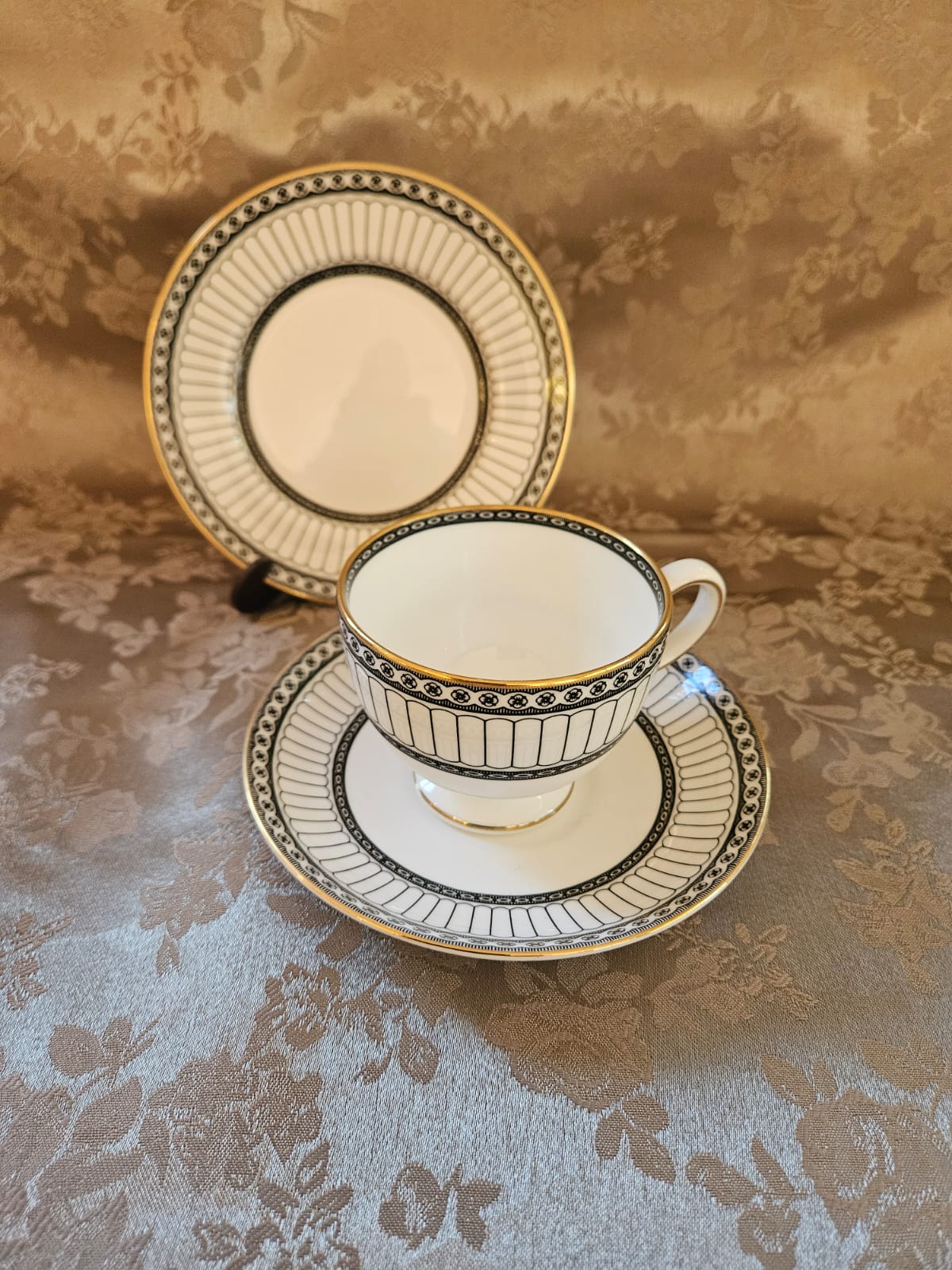 Wedgwood “Colonnade Black” Tea Set Trio - R4340