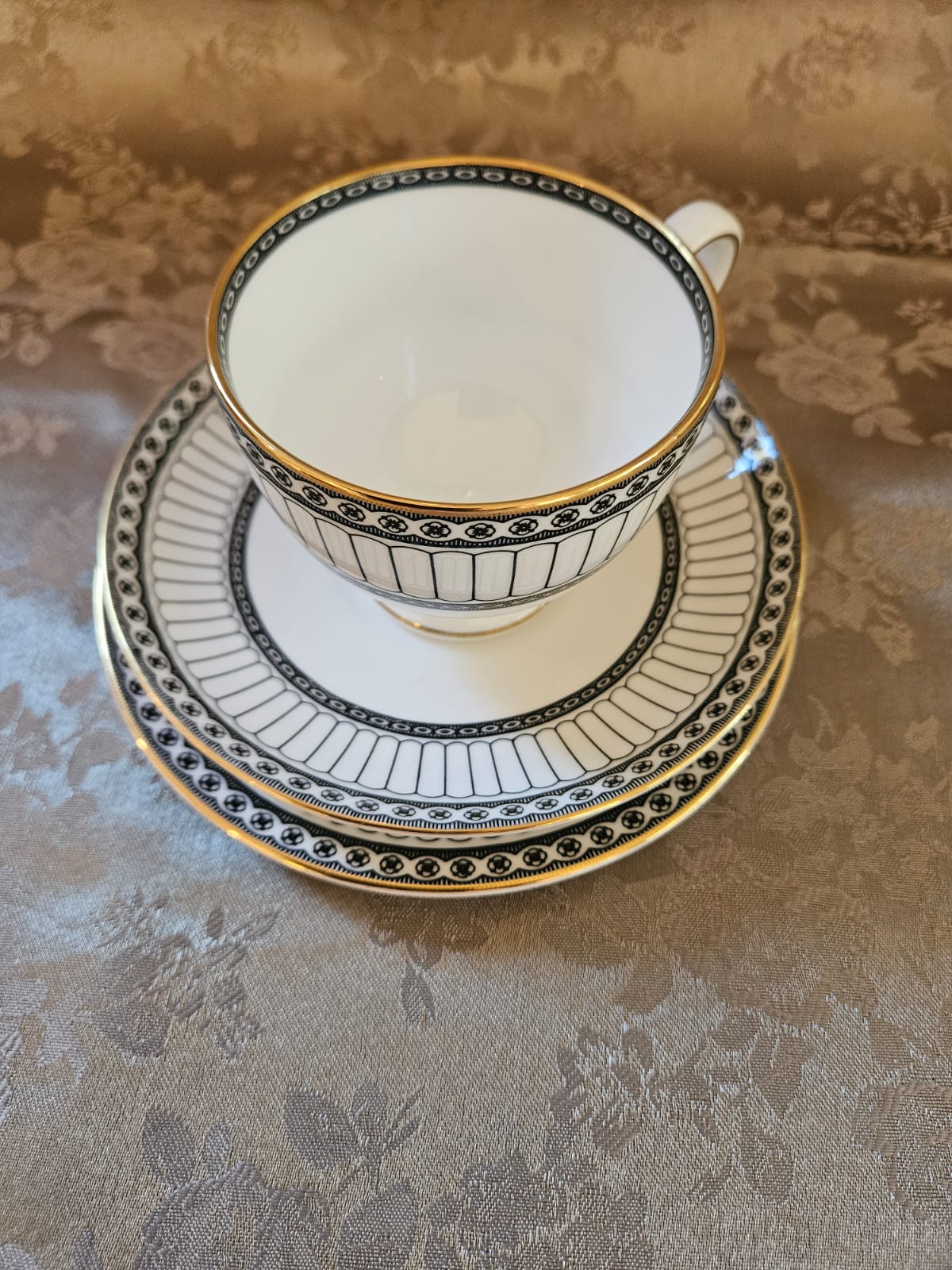 Wedgwood “Colonnade Black” Tea Set Trio - R4340