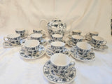 Ming Tree Blue Double Phoenix backstamp 27 pieces Tea Set by Nikko