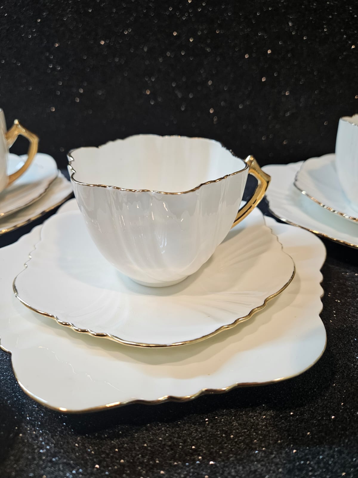 Refined Antique Bone China Tea Set 13 pieces by Phoenix T.F &S c1920s