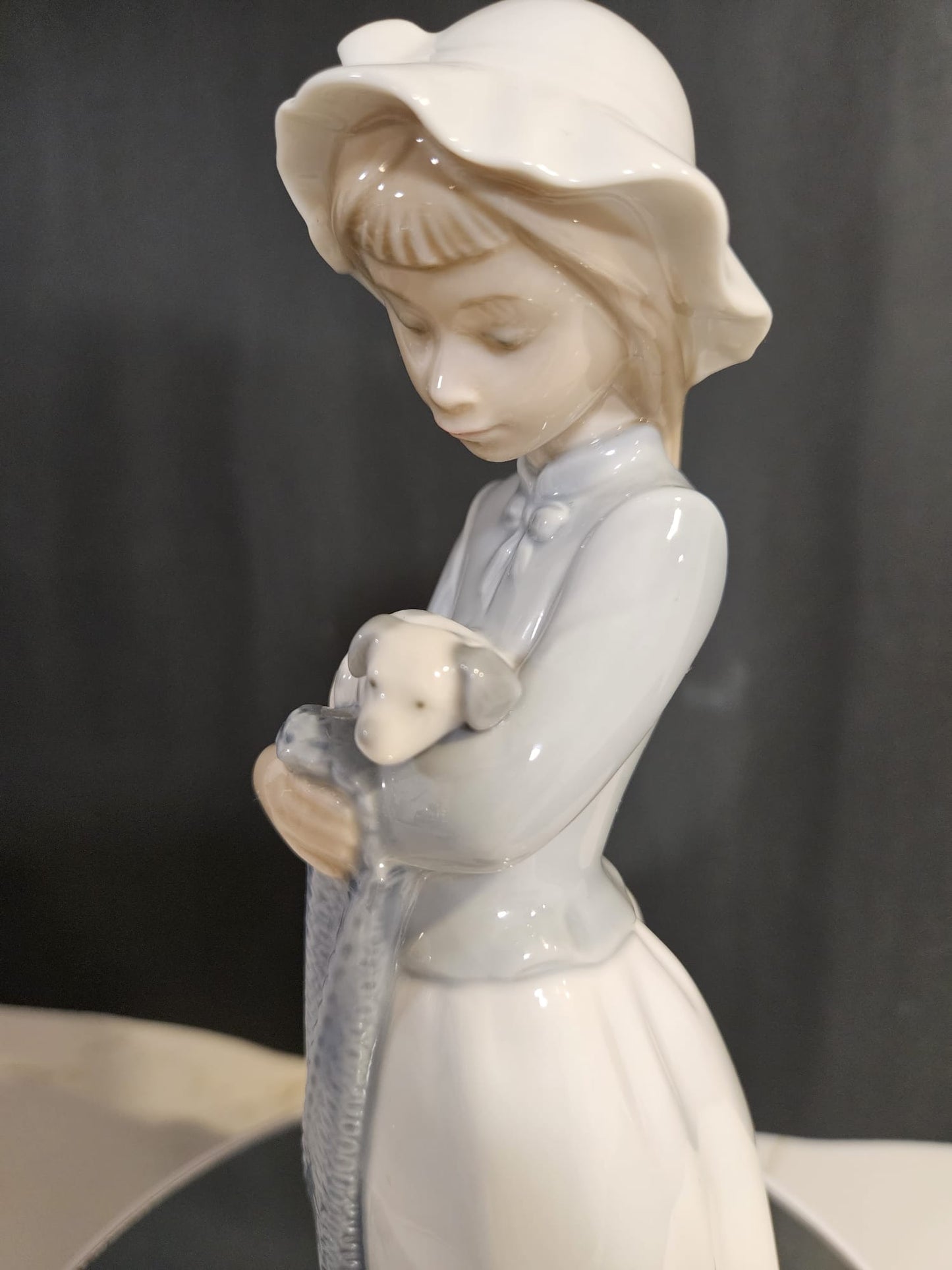 NAO Sweet Girl holding Puppy Porcelain Figurine -Retired 2000