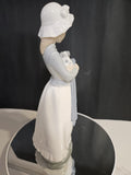 NAO Sweet Girl holding Puppy Porcelain Figurine -Retired 2000