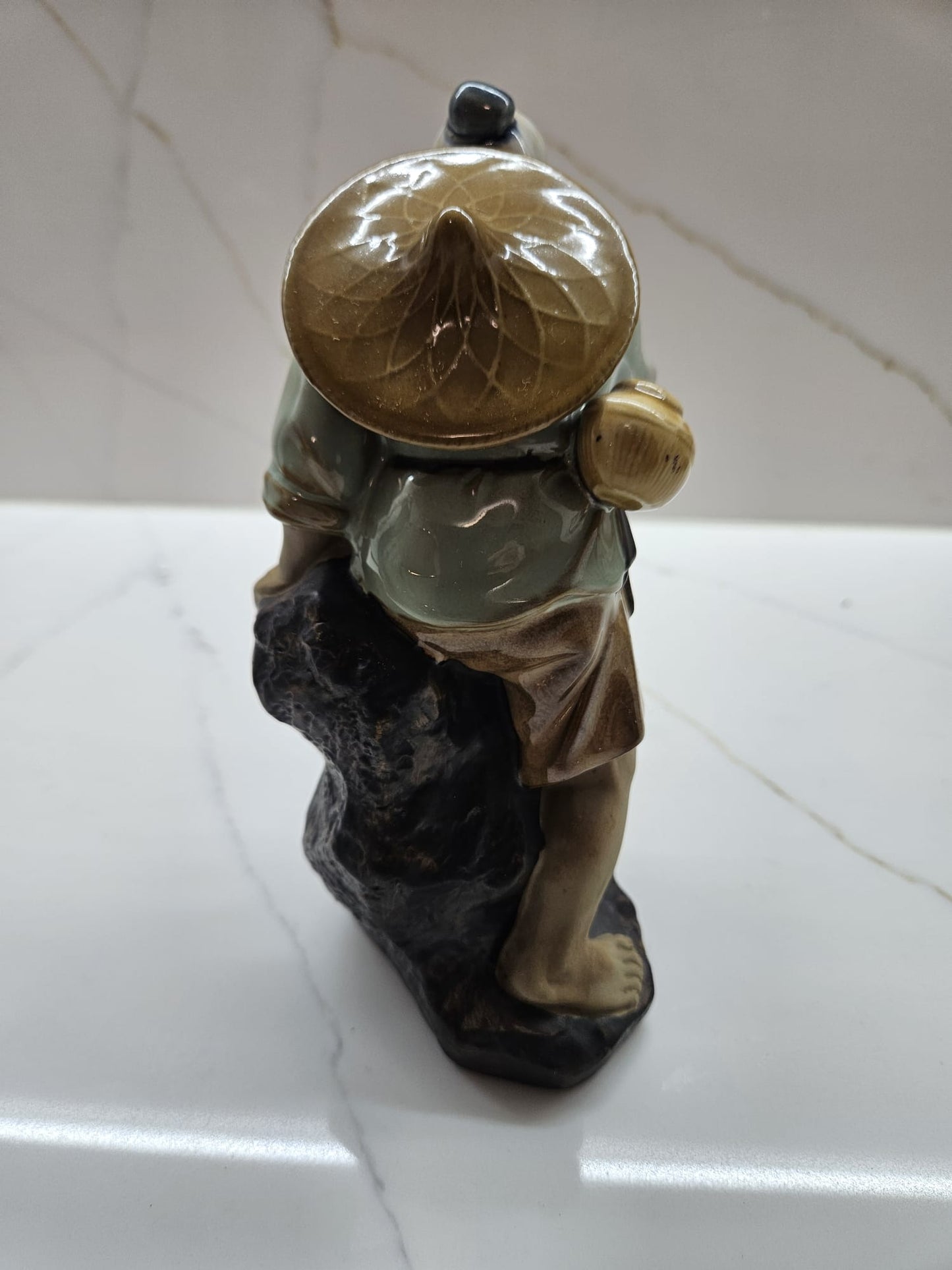 Vintage Chinese ShiwaMudman Fisherman Ceramic Collectable figurine