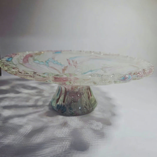 Fratelli Toso Verre de Murano Tutti Frutti comport Latticino et Zanfirico