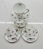 4 x duos Scattered Roses & Rosebuds -  N2329 by Noritake- Rare find